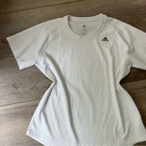 Adidas White Basic Tee